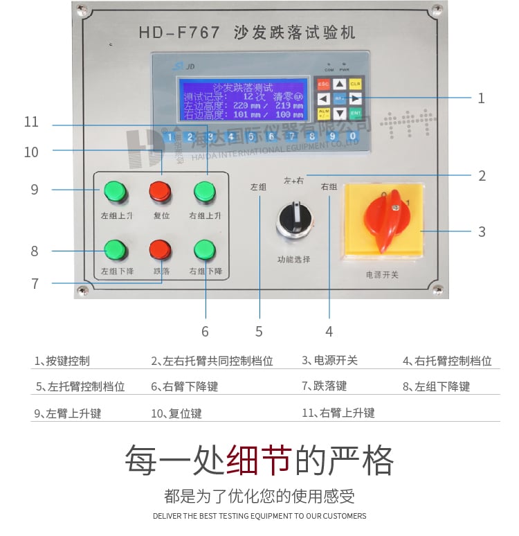 HD-F767沙發(fā)跌落試驗機_2 HD-F767沙發(fā)跌落試驗機_2
